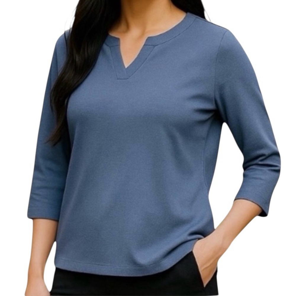 Orvis Notched Neck Tunic Top NWT - Picture 3 of 11